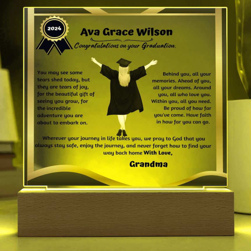 Personalized Shiny Acrylic Plaque for Graduation, The Unforgettable and Exclusive Keepsake