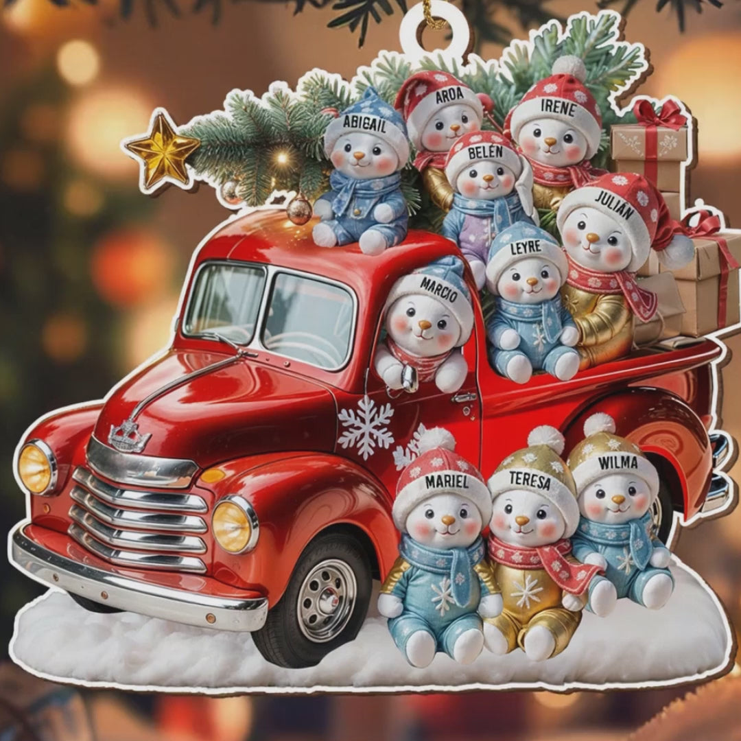 Wishing You A Merry Christmas - Family Personalized Custom Wood Ornament