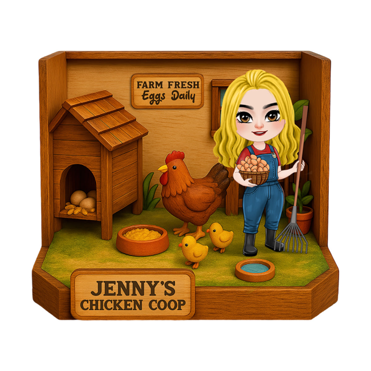 Personalized Gifts For Farmer Plaque Chicken Coop