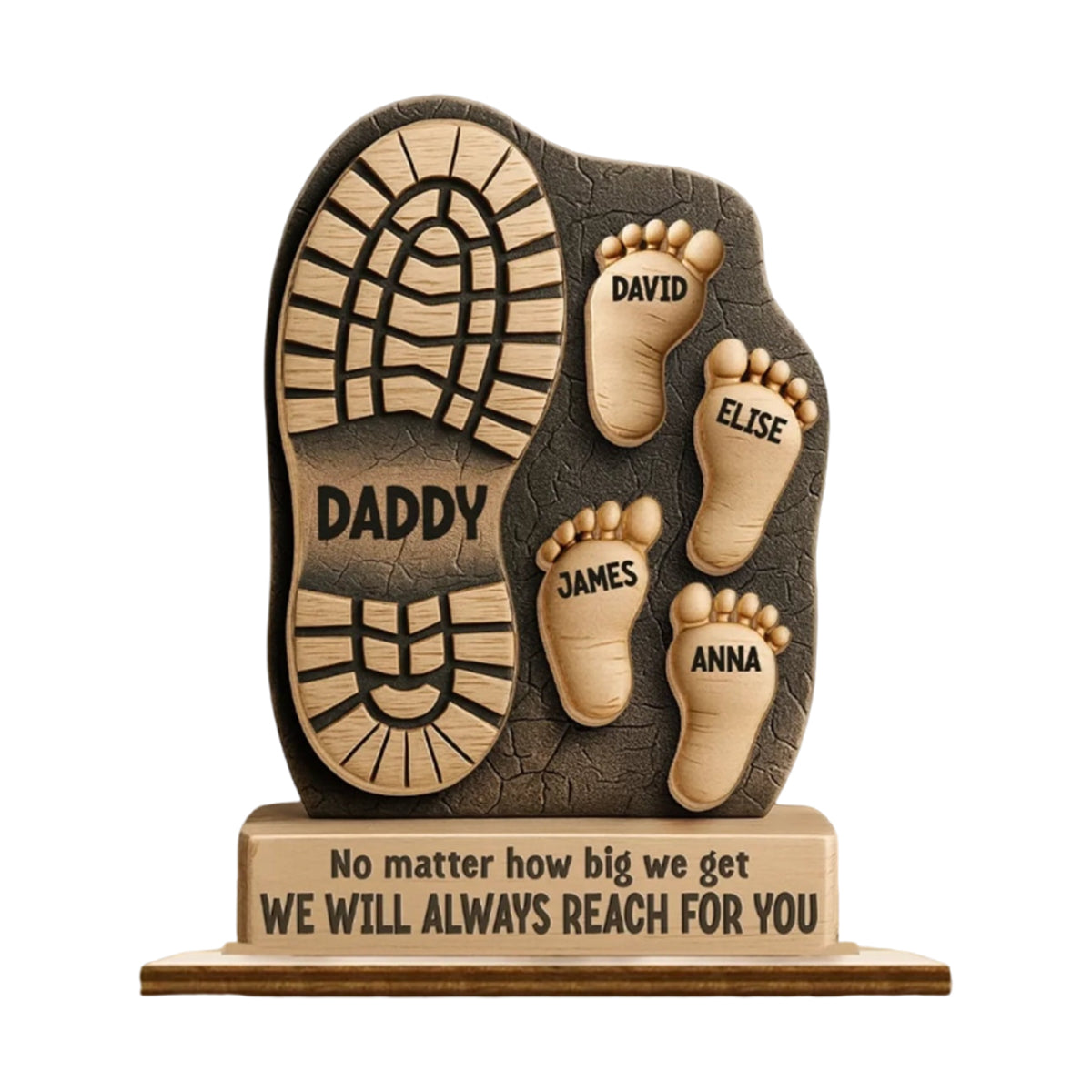 Your Footsteps Led Our Way - Family Personalized Custom Shaped 2-Layered Wooden Plaque