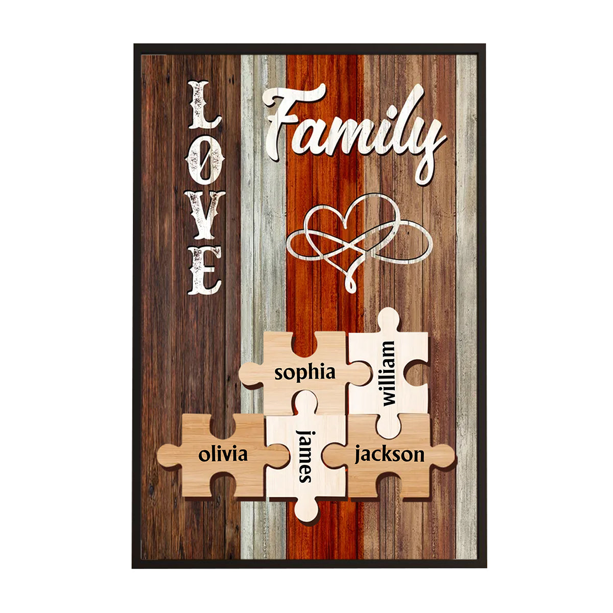 Personalized Family Puzzle Poster