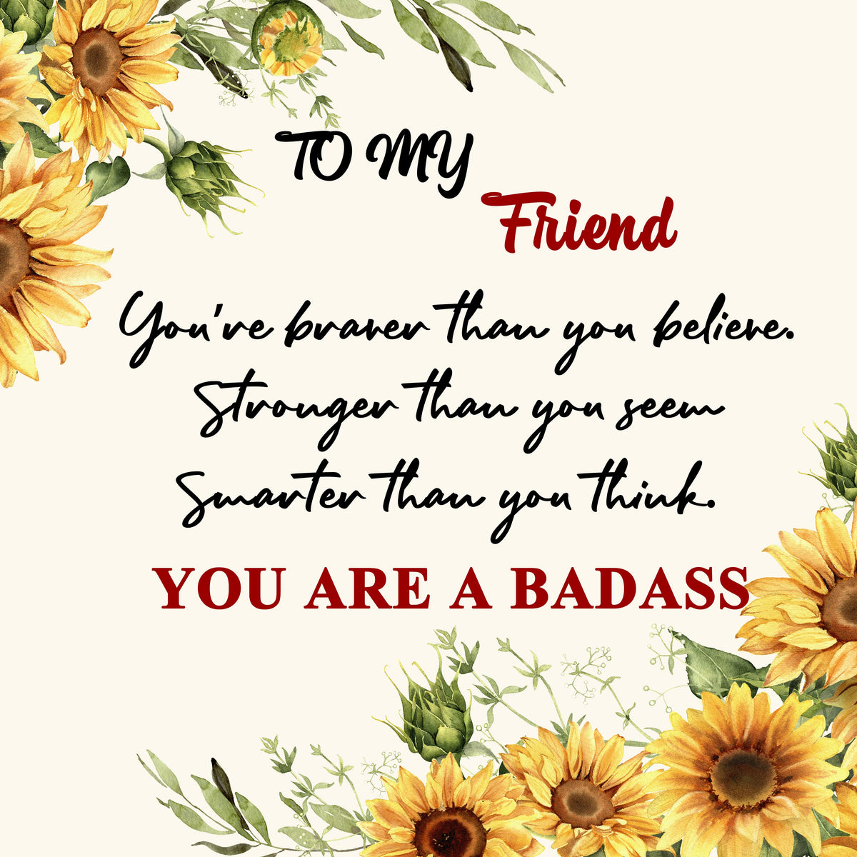 You Are A Badass-Sunflower Necklace