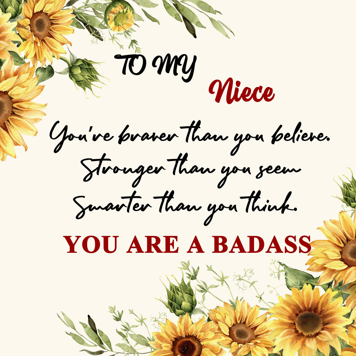 You Are A Badass-Sunflower Necklace