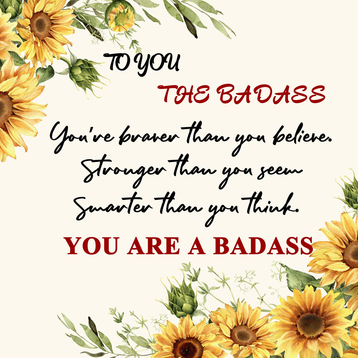 You Are A Badass-Sunflower Necklace