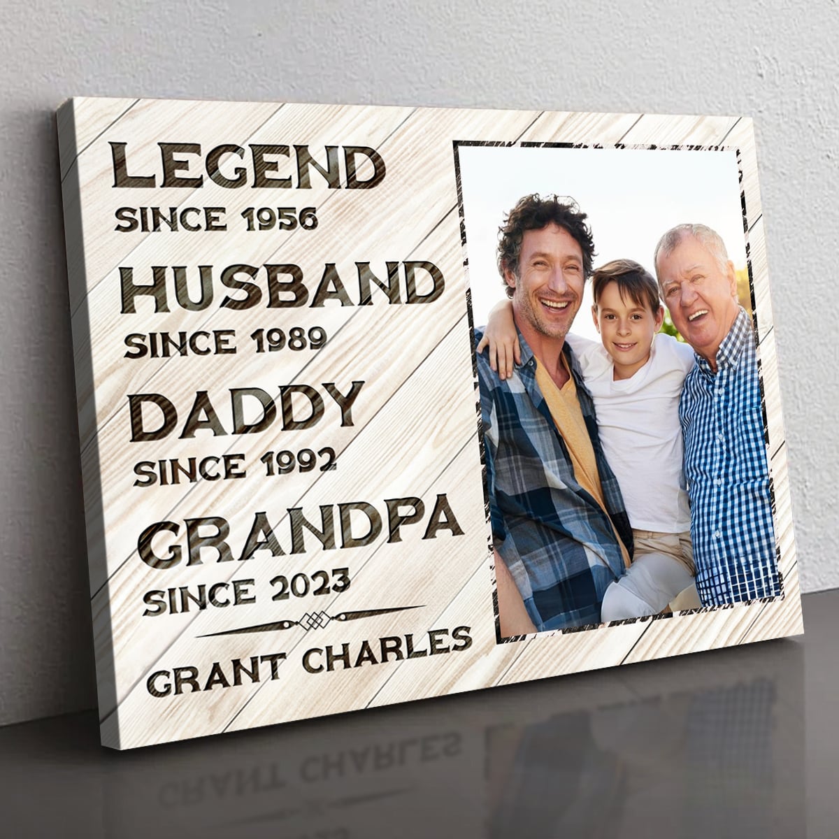 Legend Husband Daddy Grandpa Customized Canvas Poster – Unique Father’s Day Gift