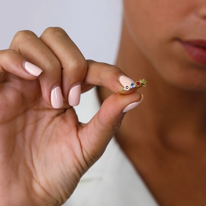 Ties of The Heart Personalized Birthstone Ring