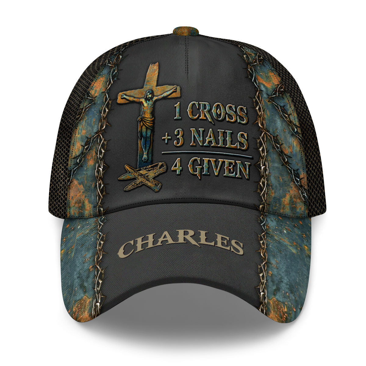 1 Cross 3 Nails 4 Given Personalized Classic Cap