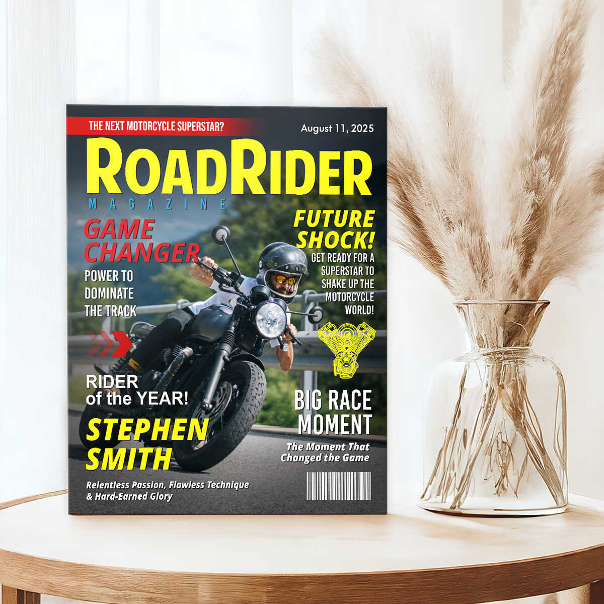 Custom Motorcycle Magazine Cover, Motorcycle Gifts, Motorcycle Magazines, Gift for Motorcycle Loved, Gift For Motorcycle Riders