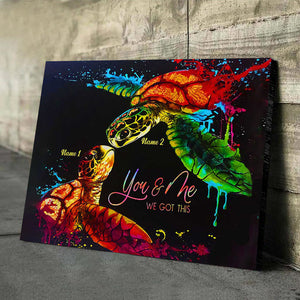 Personalized You And Me We Got This Turtle Couple Poster Canvas Print