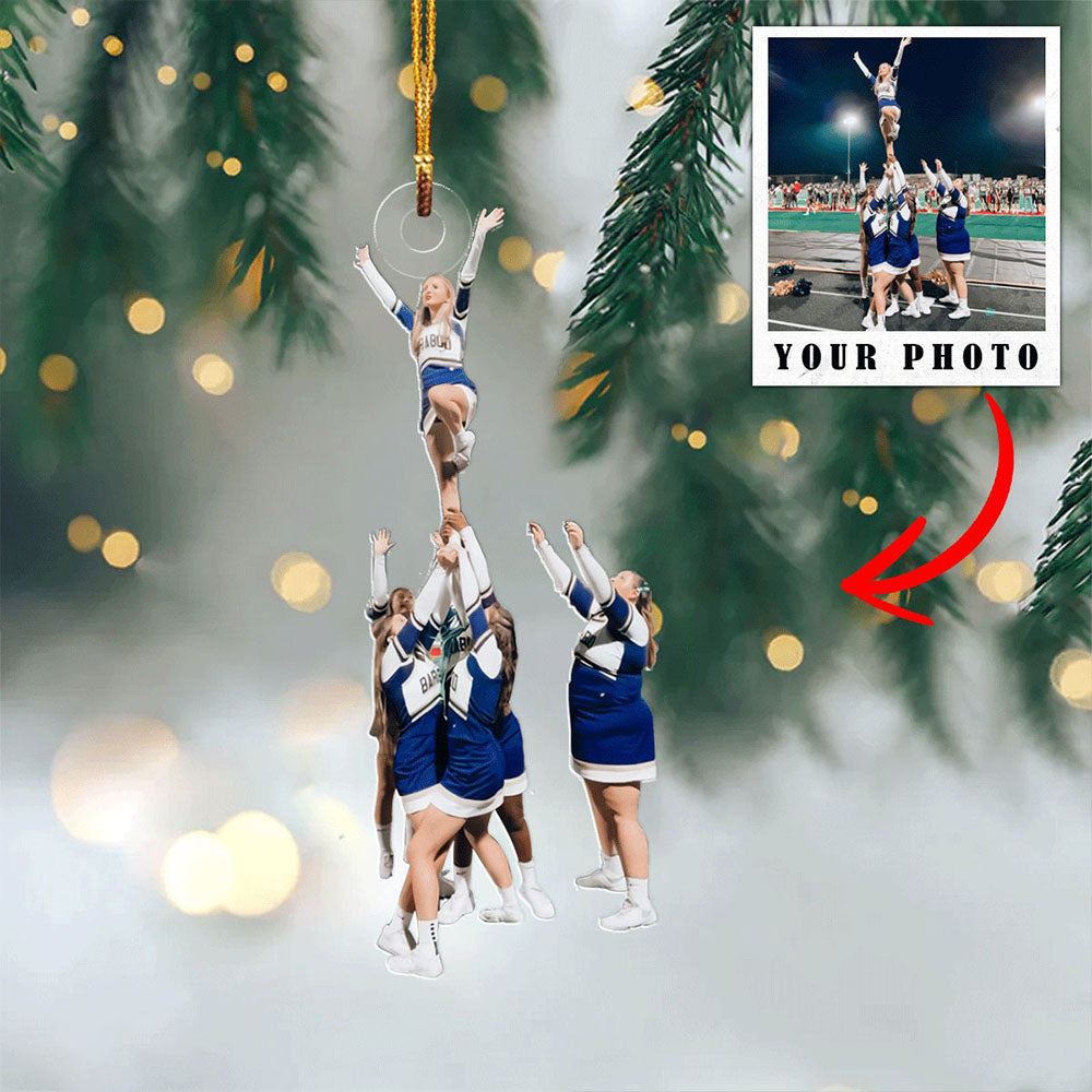 Upload photo-Personalized cheerleaders Acrylic Ornament For cheerleaders