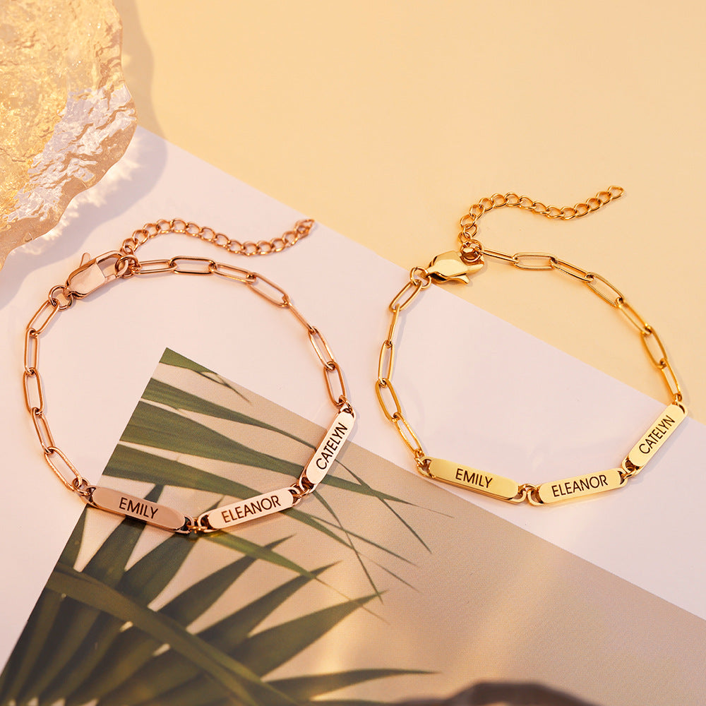 Women's Stainless Steel ID Bracelet | Engravable bracelets Women's Stainless Steel ID Bracelet | Engravable bracelets