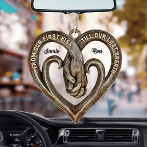 God Blessed The Broken Road Personalized Couple 2 Layered Mix Ornament