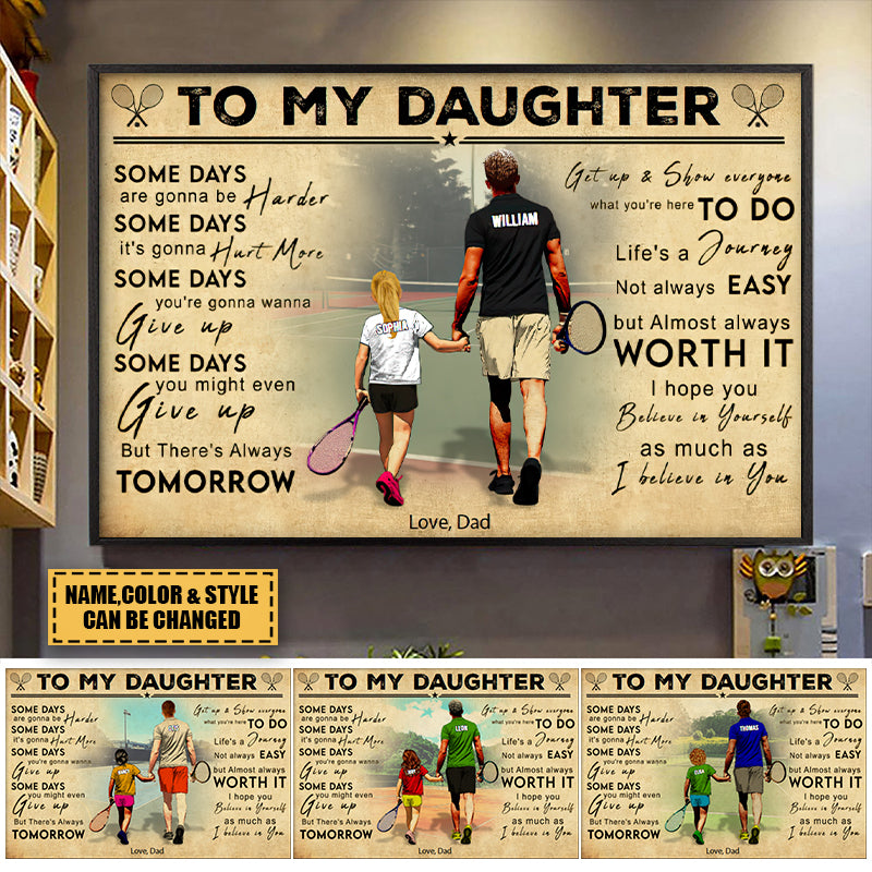 Custom Personalized Tennis Poster, Gifts For Daughter, Tennis Gift
