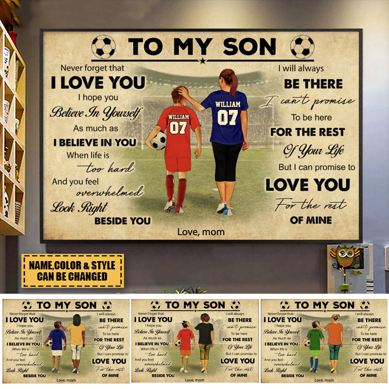 Custom Personalized Soccer Poster, Gifts For Soccer Players, Sport Gifts For Son, Soccer Lover Gifts