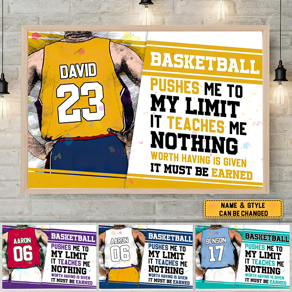 Player Basketball, Basketball Poster Canvas Gift