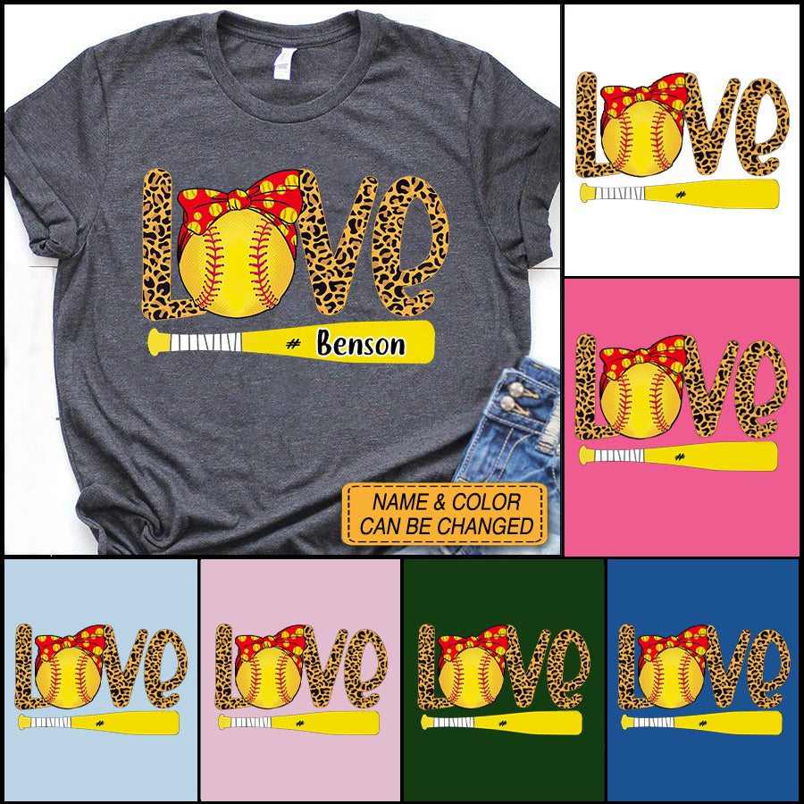 Personalized Love Baseball T-shirt