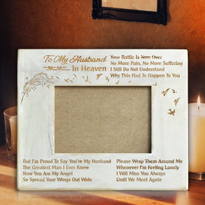 My Angel Husband Memorial Wooden Photo Frame