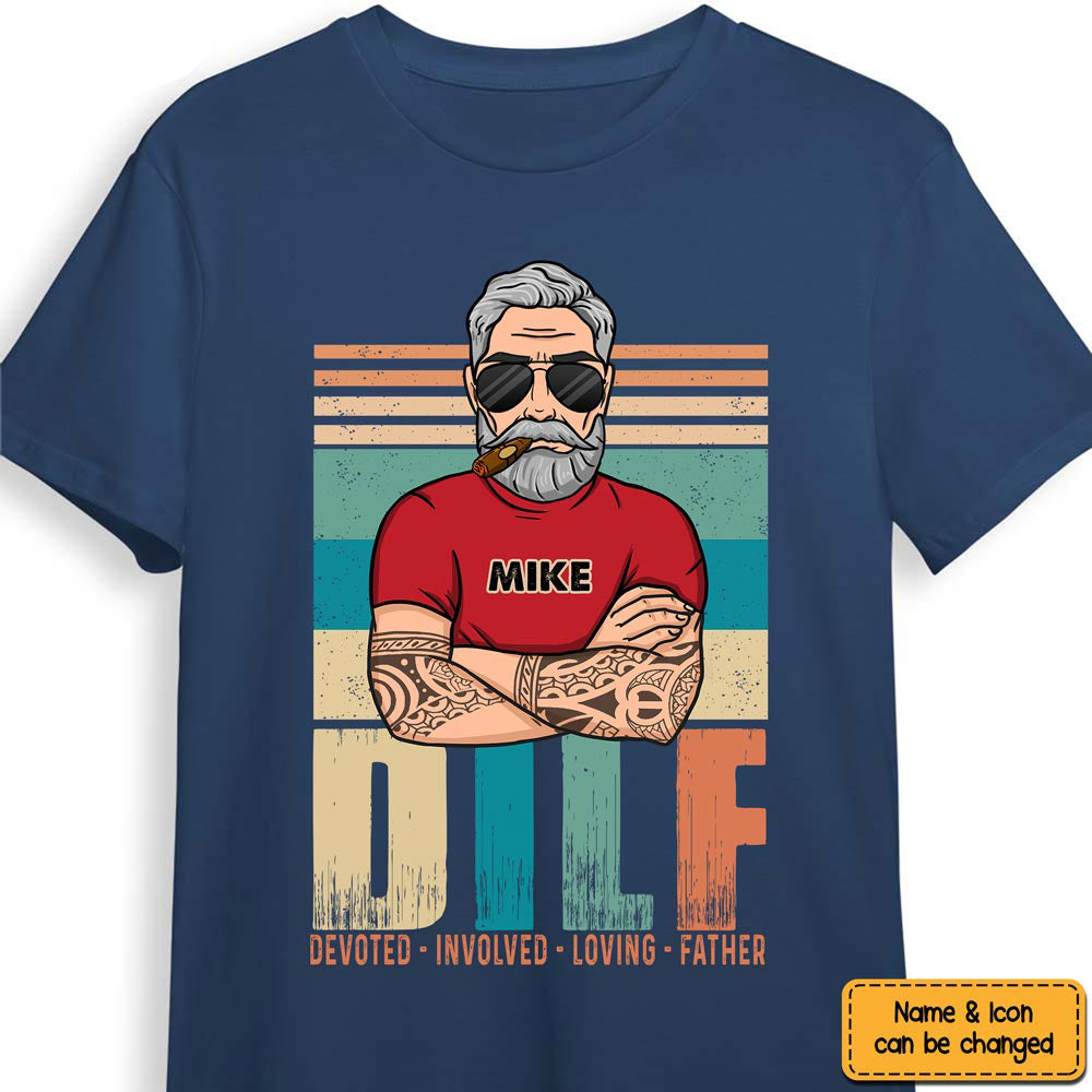 Personalized Shirt Devoted Involved Loving Father Shirt