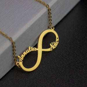 Personalized Infinity Name Necklace - Two Name Necklace