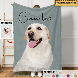 Personalized Your Dog Cat Photo Pet Blanket Oil Painting