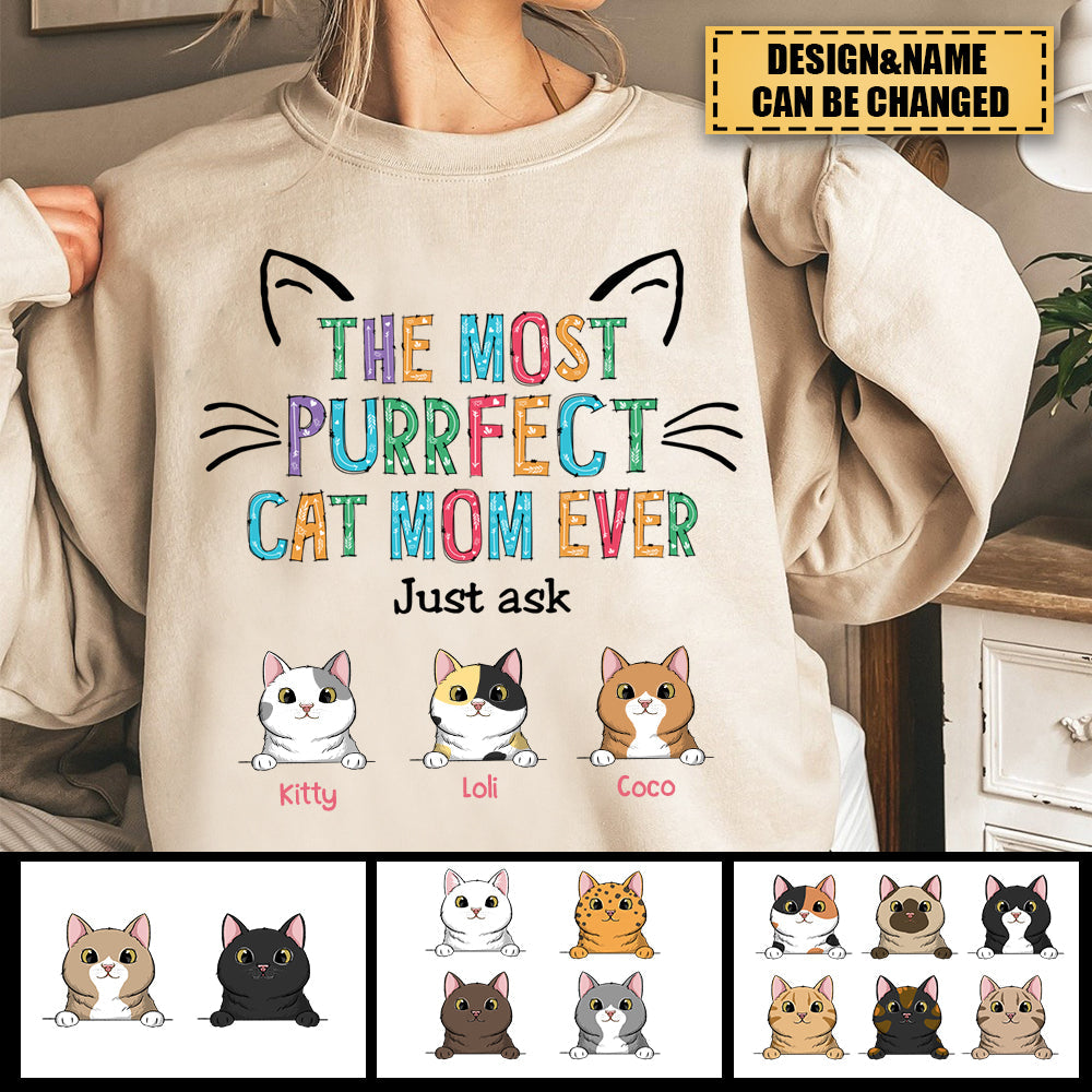Personalized Cat Mom Sweatshirt