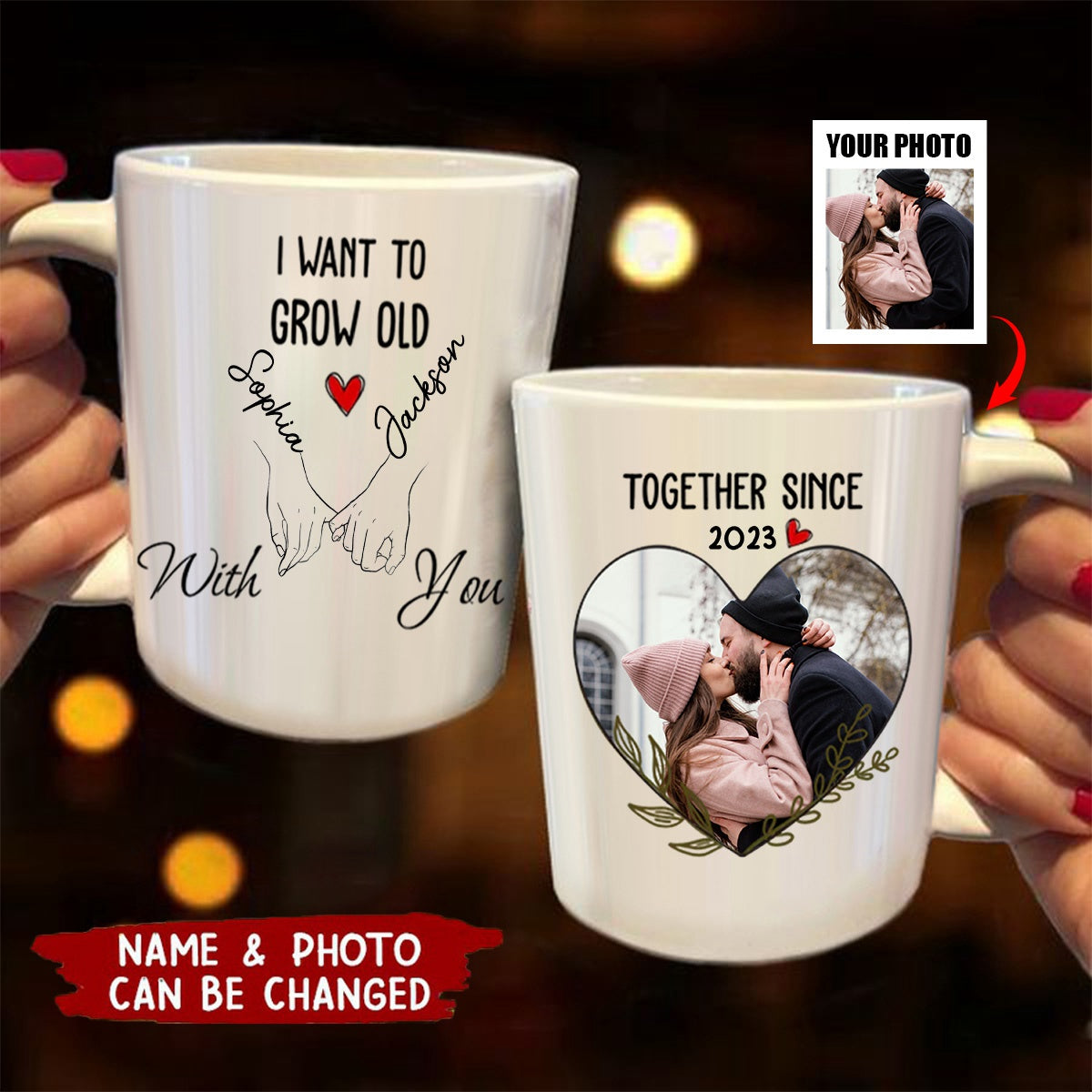 I Want To Grow Old With You - Personalized Mug - Gifts For Couple