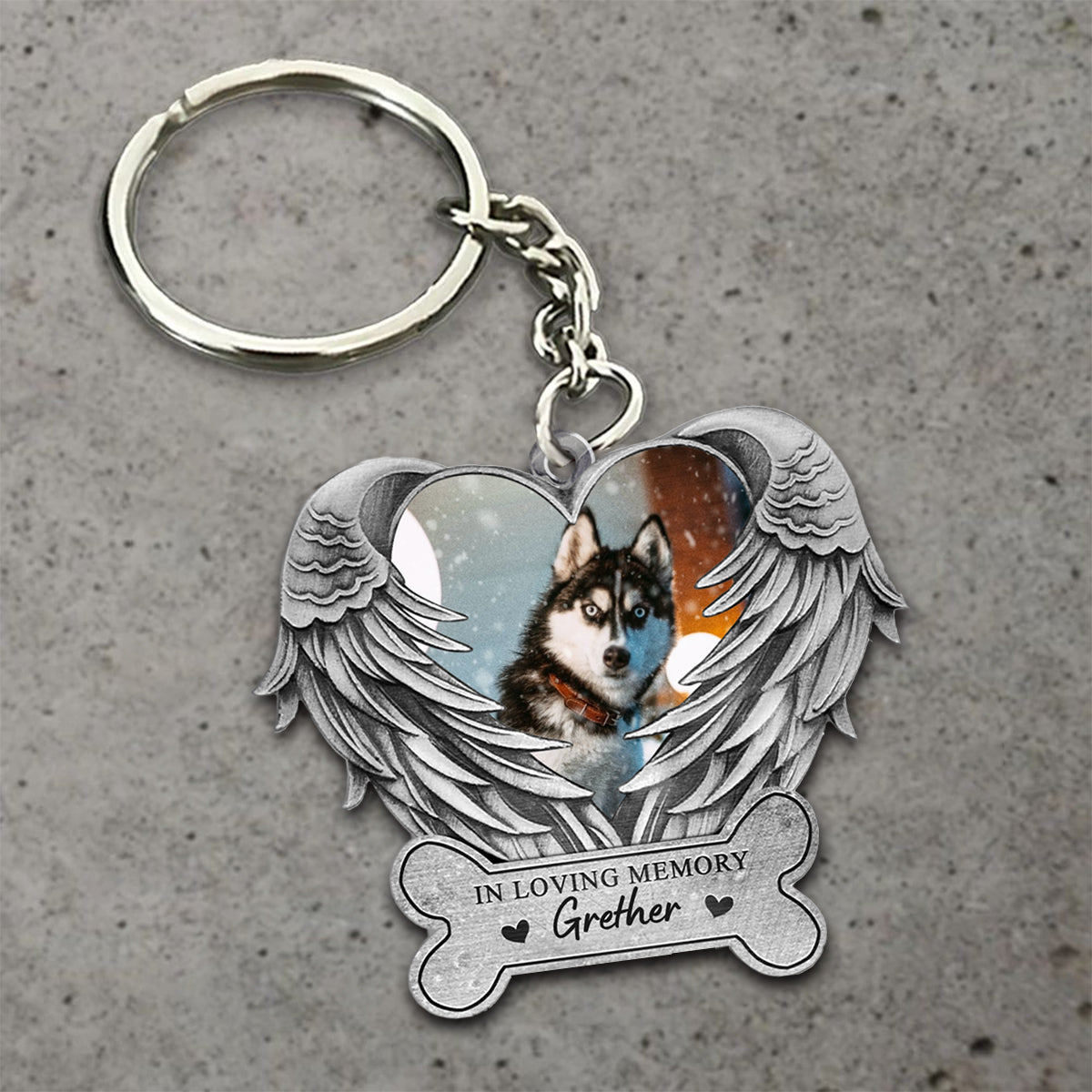 You Are Always In My Heart Personalized Dog Keychain