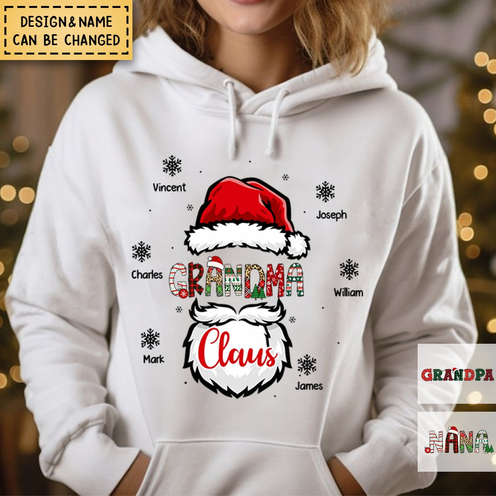 Personalized Grandpa and Grandma Claus Shirt - Hoodie