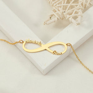 Personalized Infinity Name Necklace - Two Name Necklace