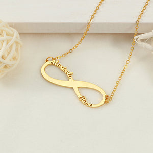 Personalized Infinity Name Necklace - Two Name Necklace