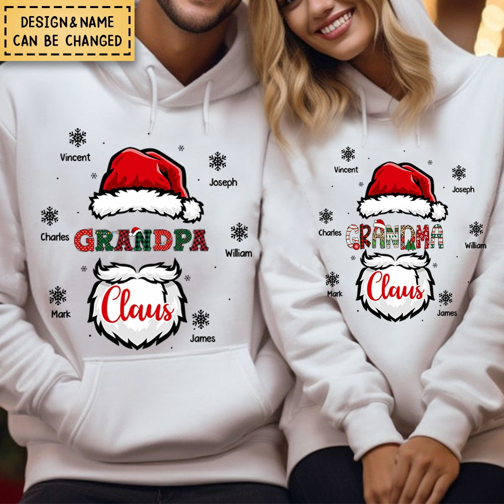 Personalized Grandpa and Grandma Claus Shirt - Hoodie