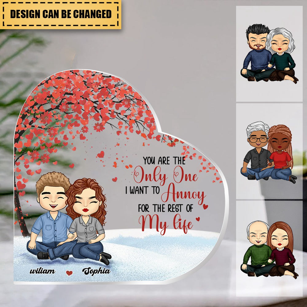 Love Is Love - Couple Personalized Custom Heart Shaped Acrylic Plaque Christmas Gift For Husband Wife Anniversary Lgbtq