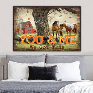 You And Me We Got This - Personalized Horse Couple Poster Canvas Print