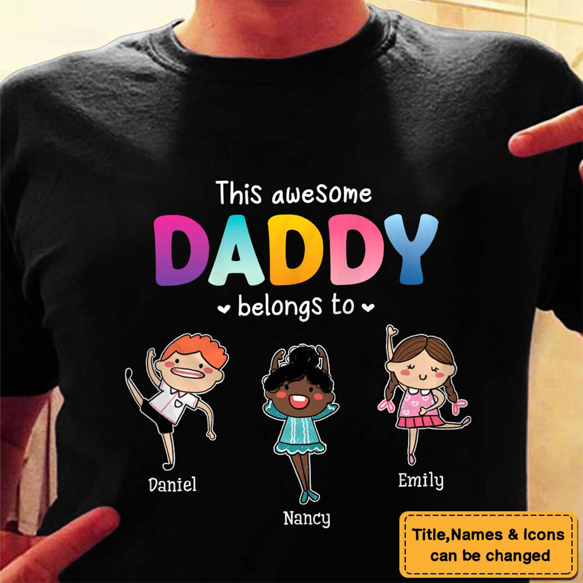 Personalized This Dad Belongs To, Gift for Dad T-Shirt