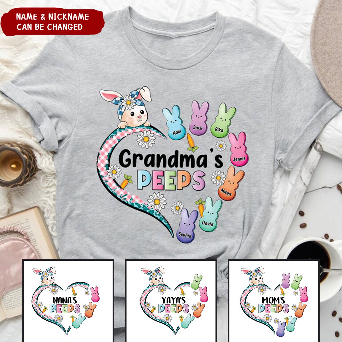 Personalized Easter Grandma's Pure Cotton T-Shirt