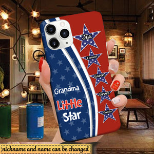 Personalized Phone Case Nana's Little star American Flag