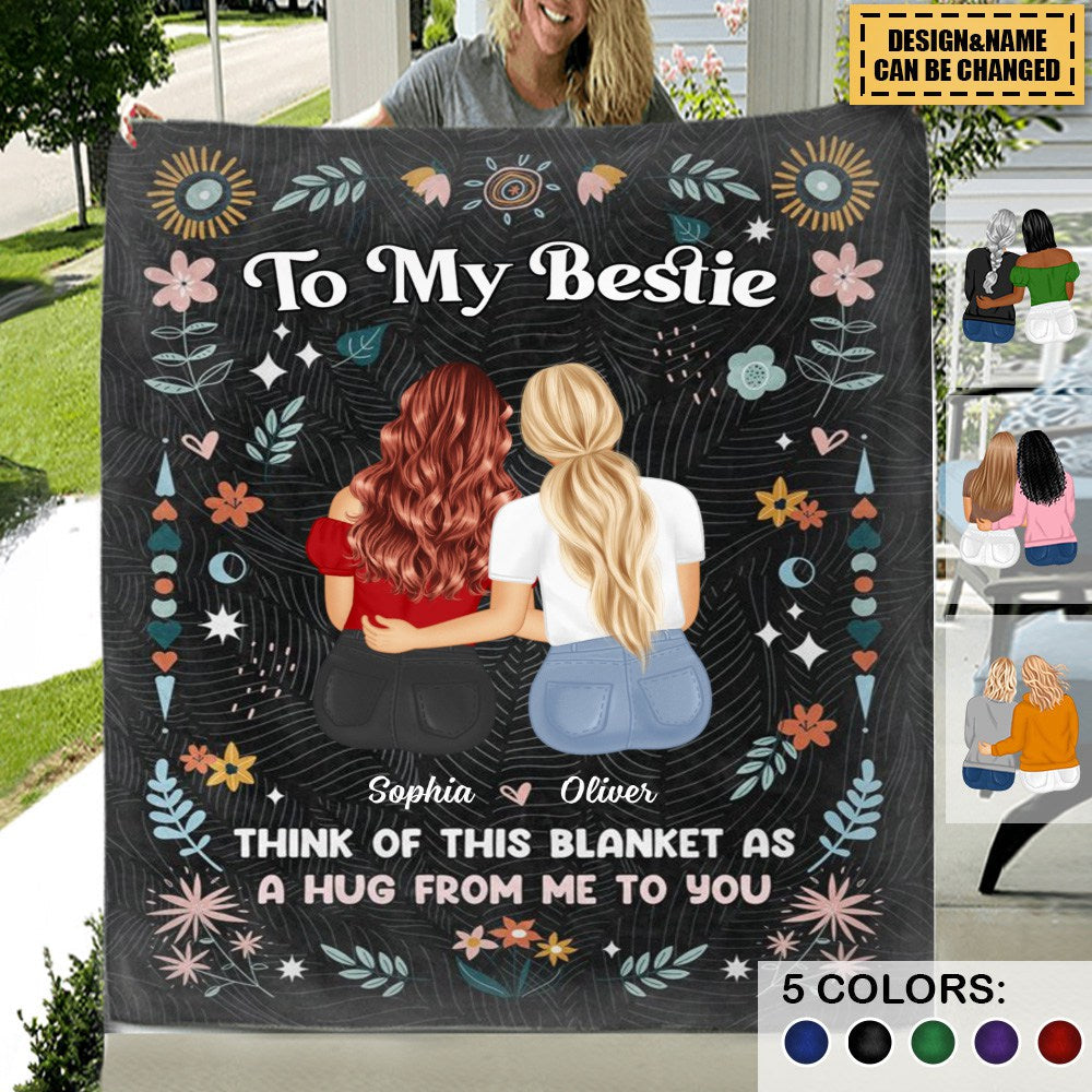 Think Of This Blanket - Gift For Sisters - Personalized Fleece Blanket
