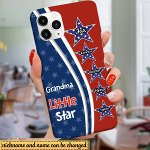 Personalized Phone Case Nana's Little star American Flag