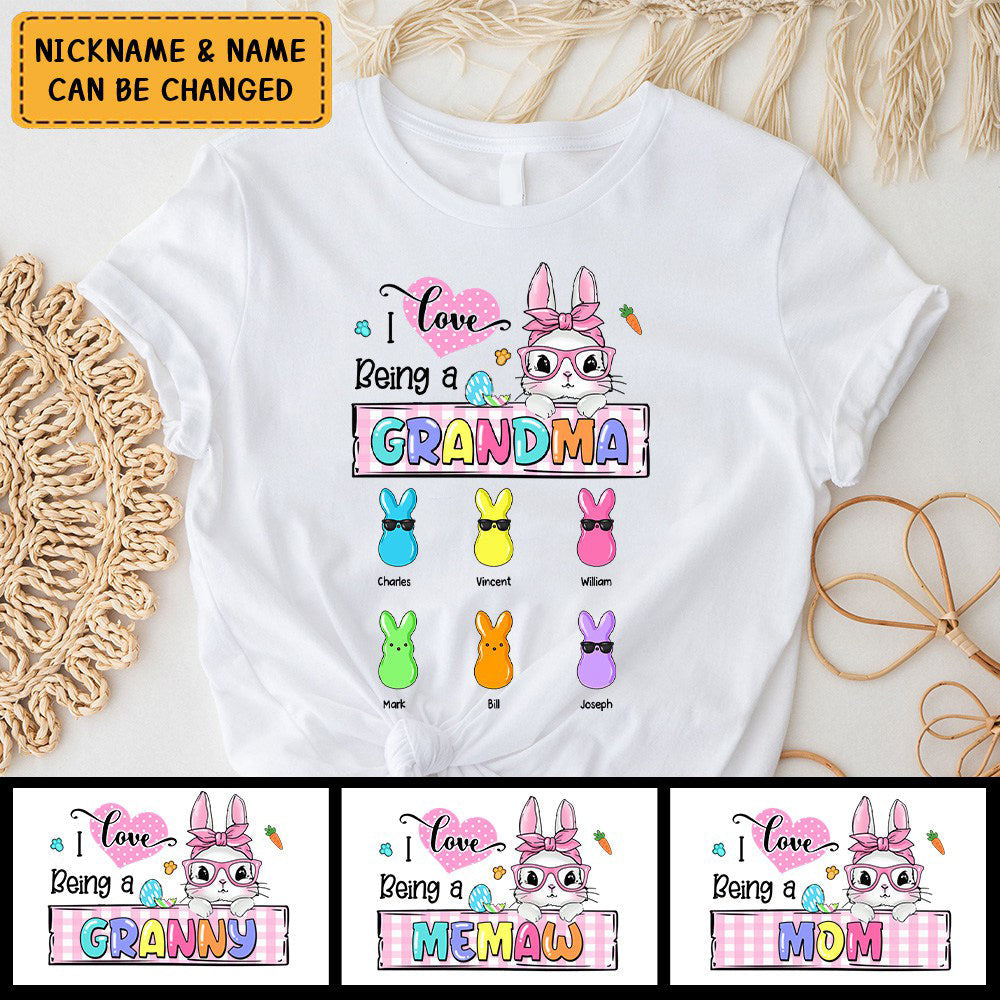 I Love Being A Grandma Easter Rabbit  Personalized Pure Cotton T-shirt