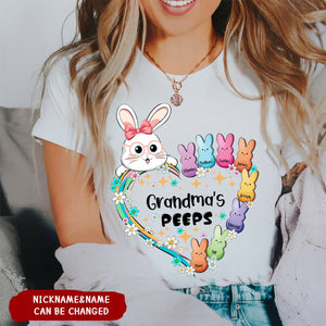 Personalized Grandma's heart Pure cotton T-shirt