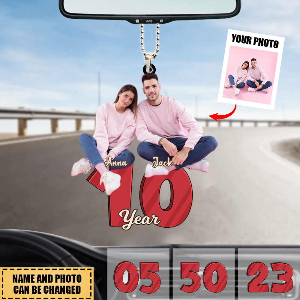 Personalized Anniversary Gift for Couple -Upload ImageTwoside Ornament
