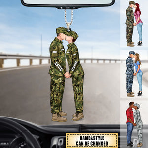 Personalized Car Couple Ornament For Soldier,Firefighter, EMS, Nurse, Police Officer
