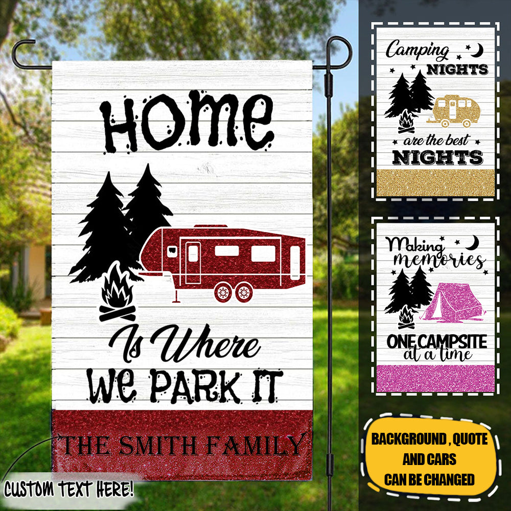 Making Memories Personalized Flag Gift For Camping Lovers