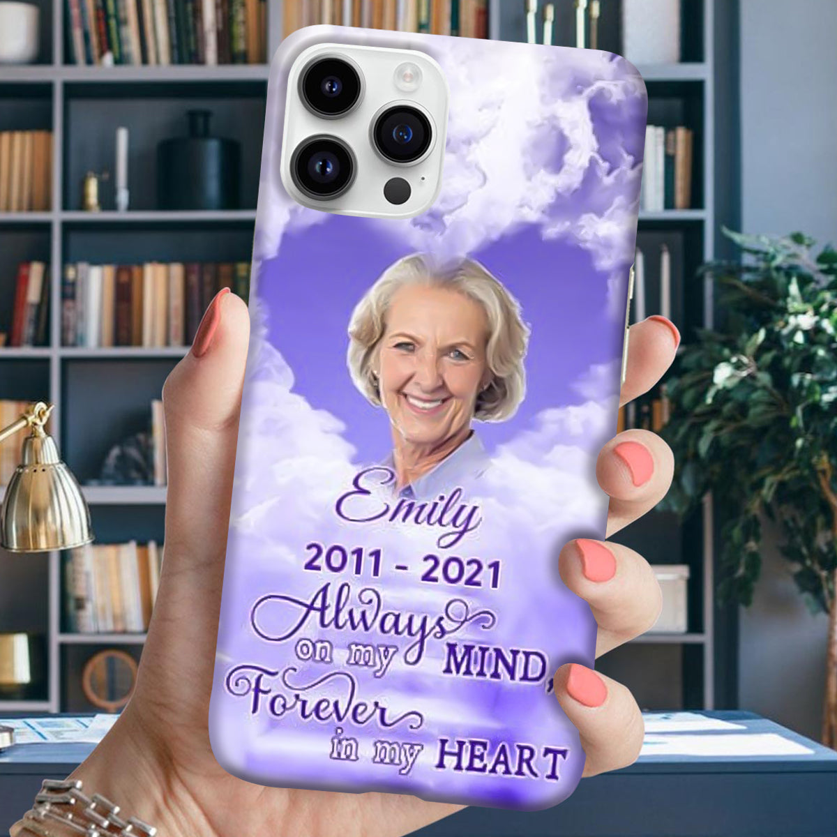 Memorial Upload Photo, A Big Piece Of My Heart Lives In Heaven Personalized Phone Case