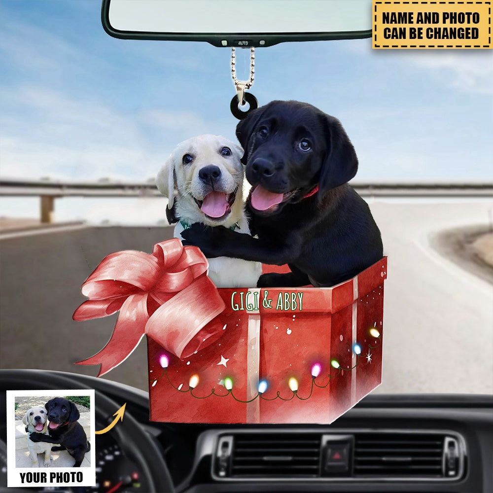 Cute Dog Custom Photo Christmas Personalized Acrylic Ornament