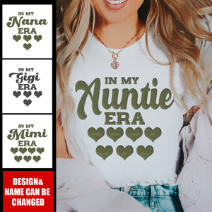 Personalized In My Auntie Era Pure cotton T-shirt