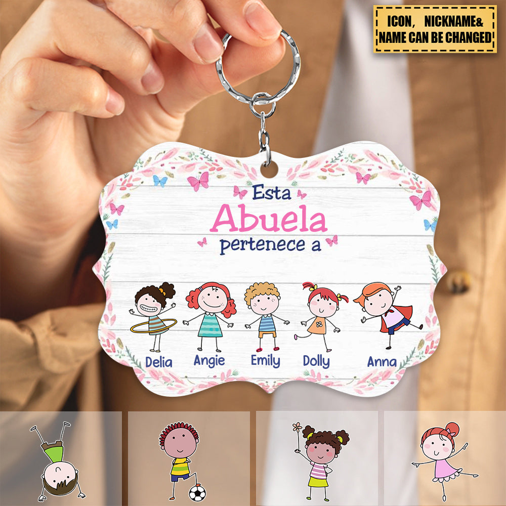 Personalized Abuela Spanish Grandma Belongs Benelux  Acrylic Keychain