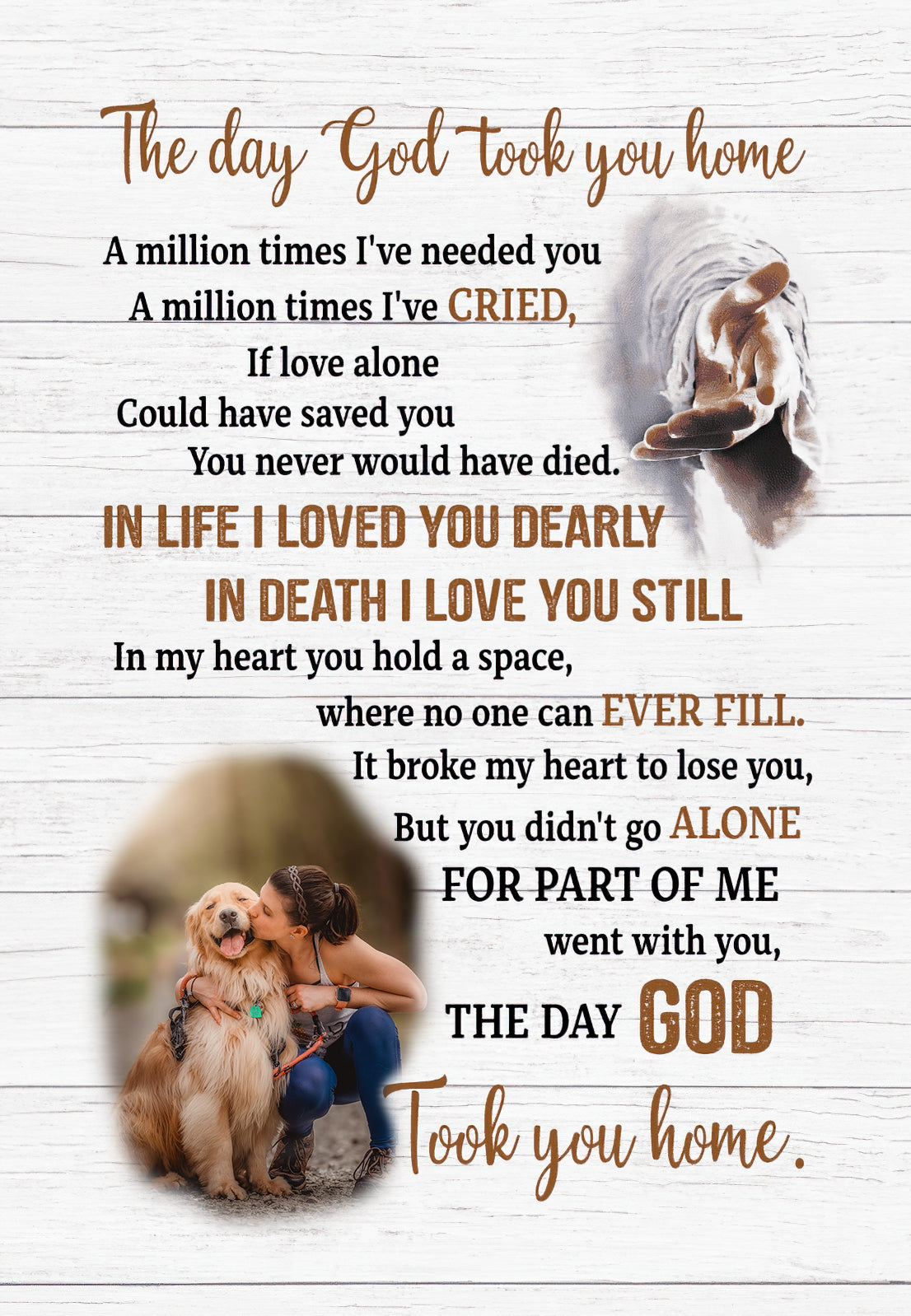 The Day God Took You Home A Million Times I've Needed You Personalized ...