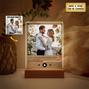 Personalized Photo Music Acrylic Plaque with LED Light