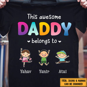 Personalized This Dad Belongs To, Gift for Dad T-Shirt
